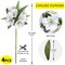 Alstroemeria Artificial Flowers Bulk Peruvian Lily Faux Bouquet 18” Long Stems Silk Petals Wedding Decoration Mothers Day Gift, 4pcs